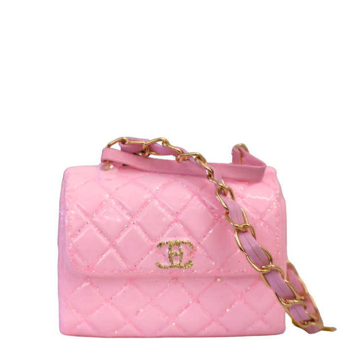 Luxe Handbag Ornament - Pink