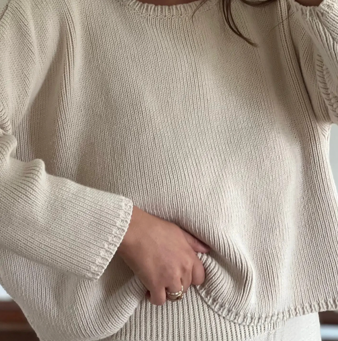 Travel Sweater - Cream