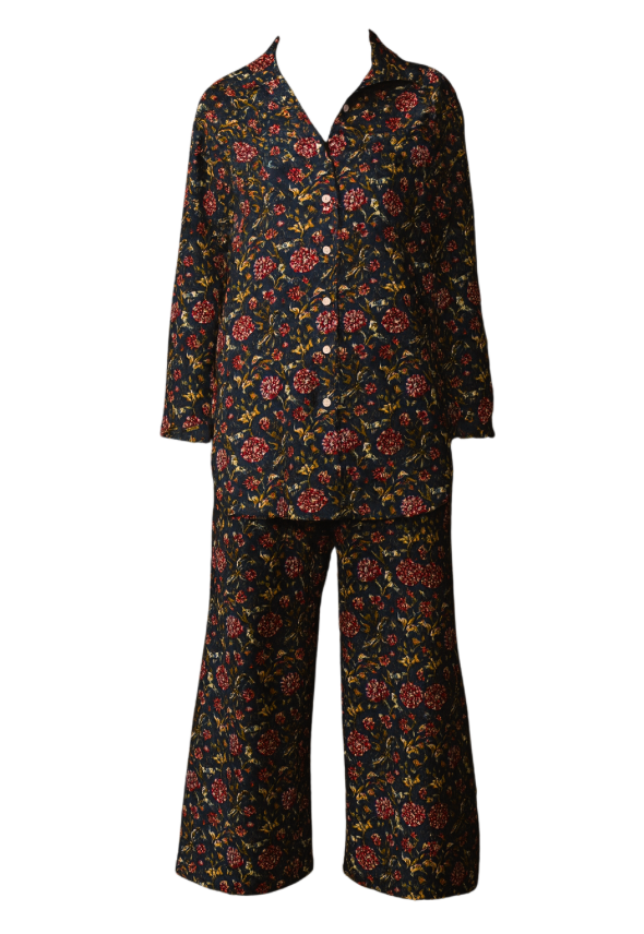 Wild Rose Printed Set - Sapphire Blue