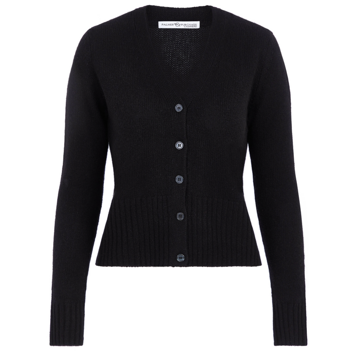 Chrissy V Neck Cardigan- Black