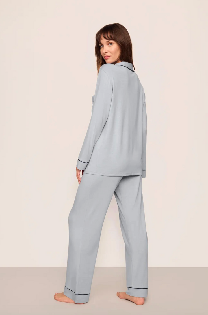 Gisele Long PJ Set - Gray Dawn/Navy