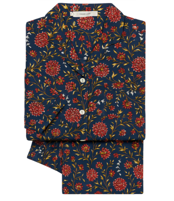 Wild Rose Printed Set - Sapphire Blue