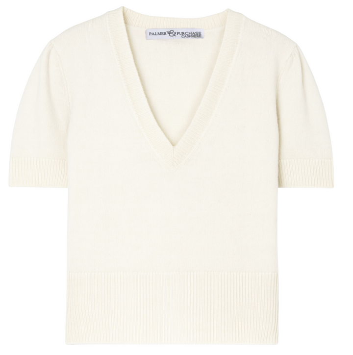 Sandra V Neck- Chalk