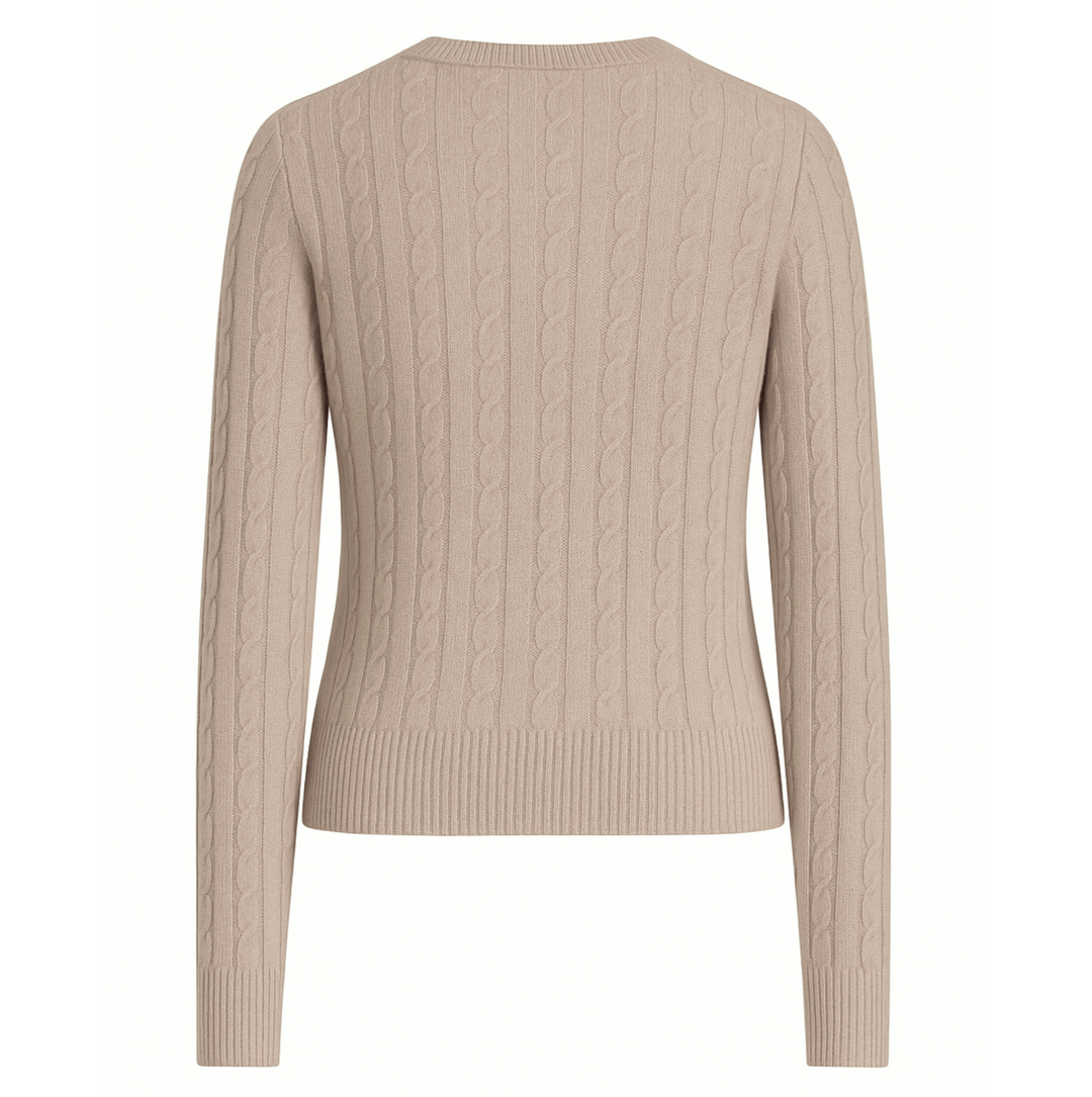 Stewart Cashmere Cable- Toast