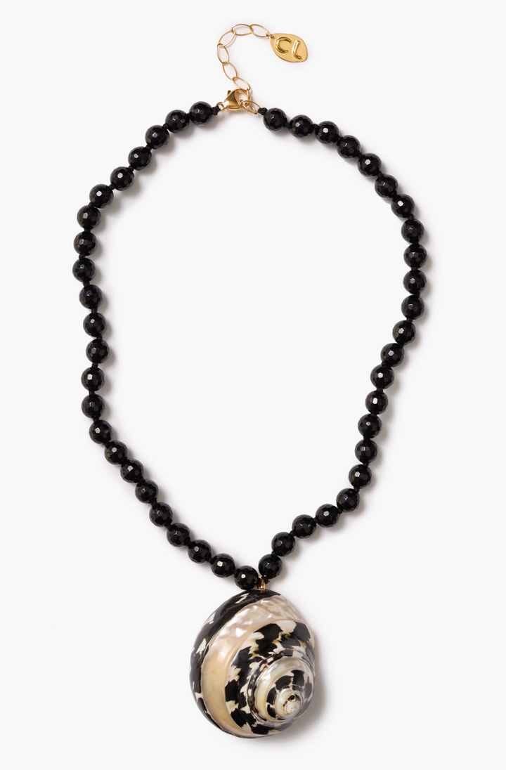 Turbo Shell Necklace - Onyx