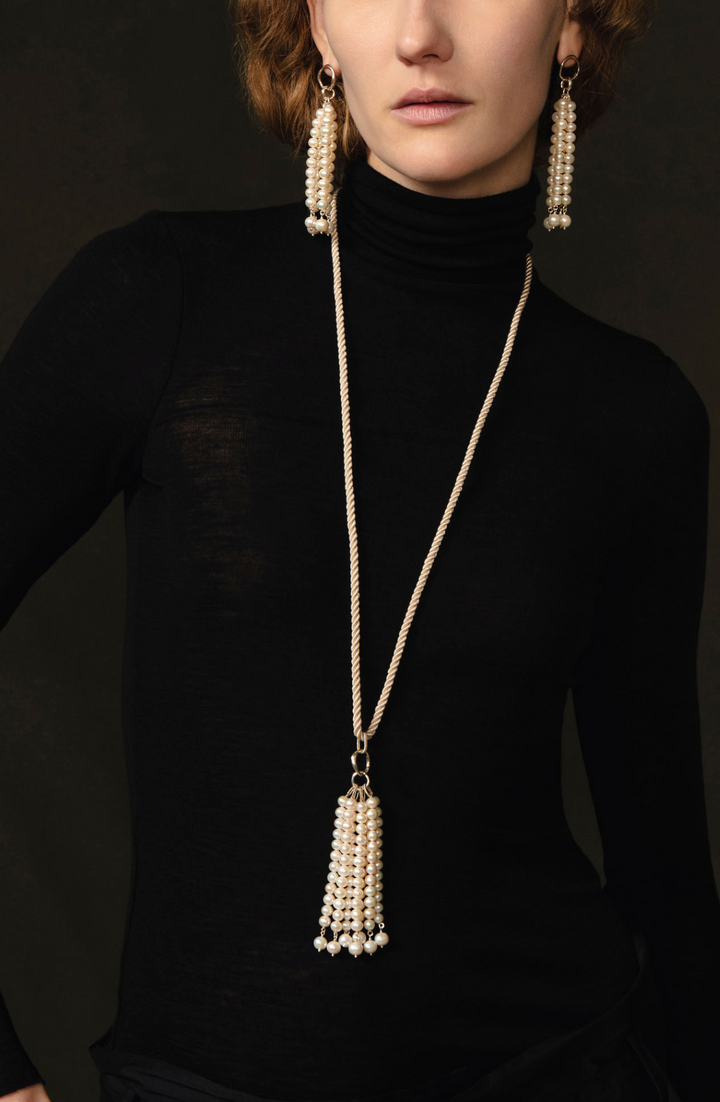 Pampille Necklace - White Pearl