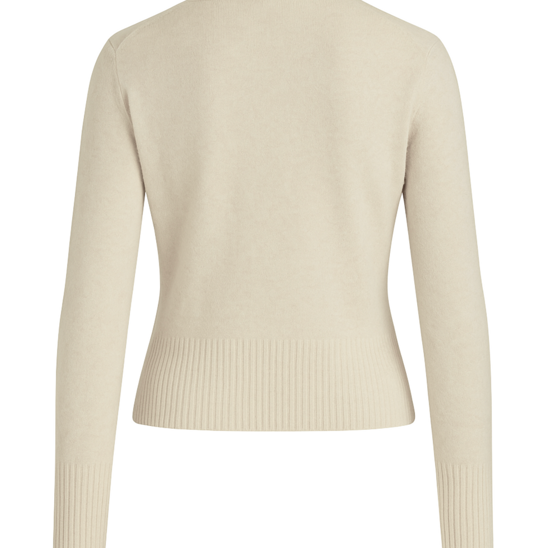 Chrissy V Neck Cardigan- Wheat