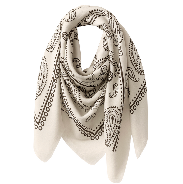 Large Bandana Scarf - Beige