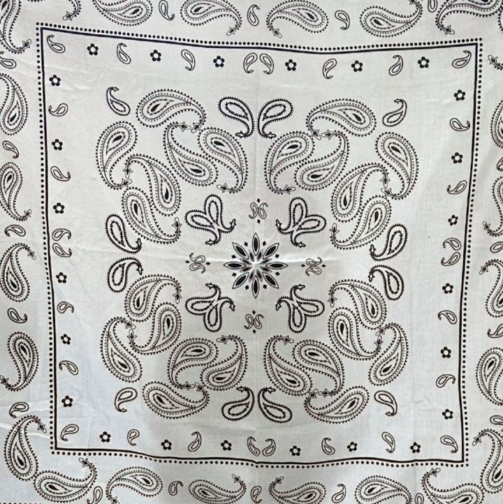 Large Bandana Scarf - ecru