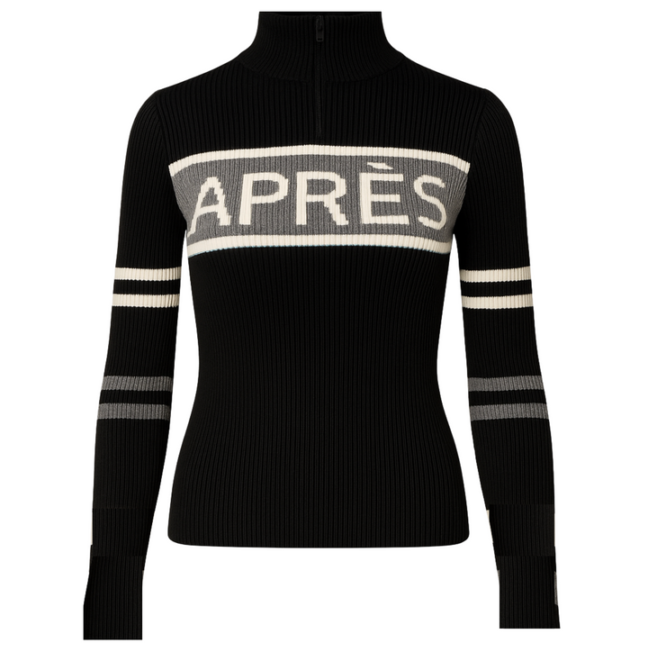 Kate 1/2 Zip Apres Sweater - Black