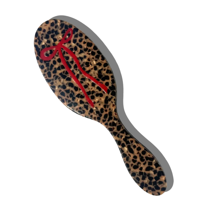 Hand-Painted Leopard Bow Brush