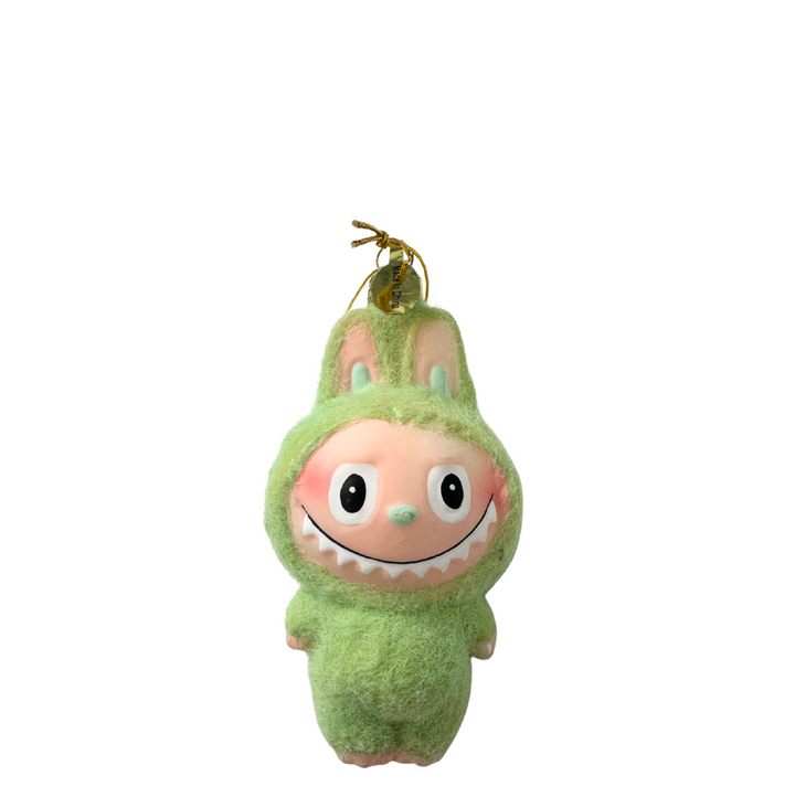 Fuzzy Monster Ornament - Green