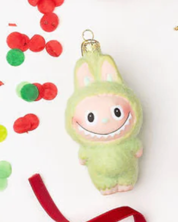 Fuzzy Monster Ornament - Green