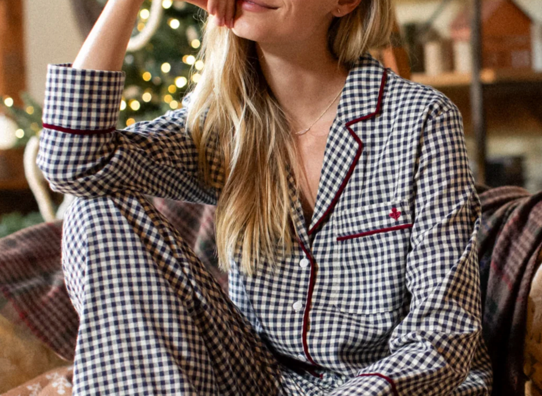 PJ Set - Navy Gingham Flannel