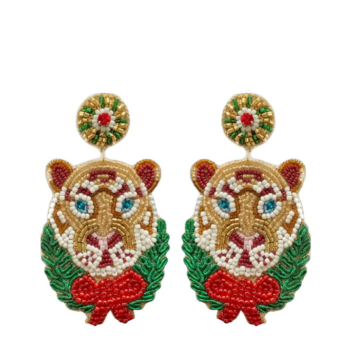 Festive Tiger Earrings