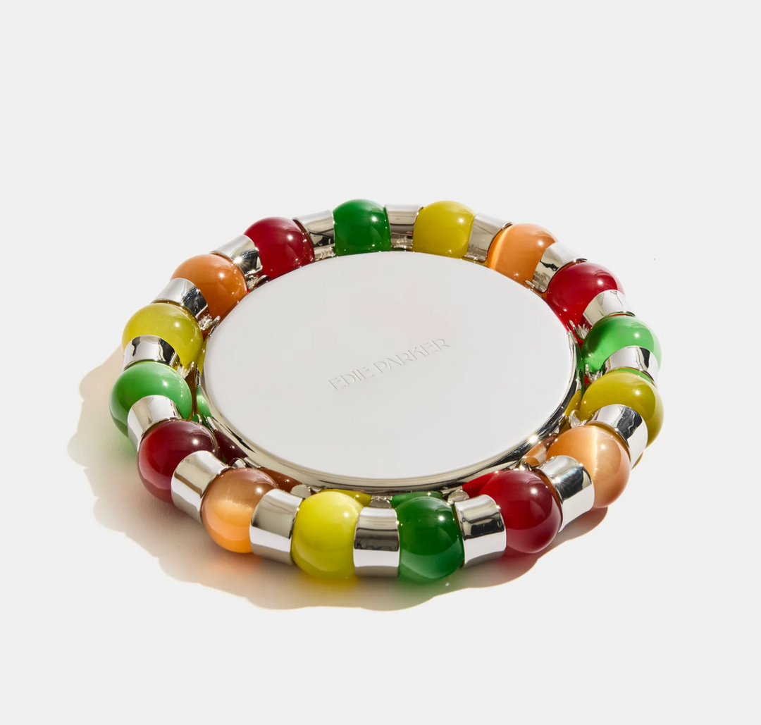 Rainbow Marbles Dish - Silver