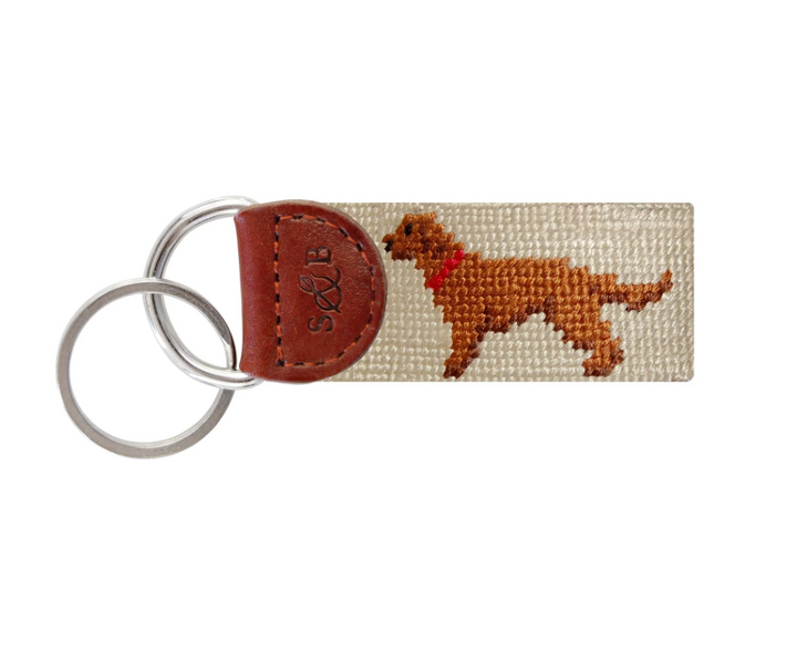 Chocolate Lab Key Fob - Light Khaki