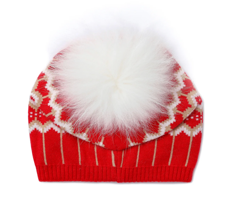 Faire Isle Beanie - Red
