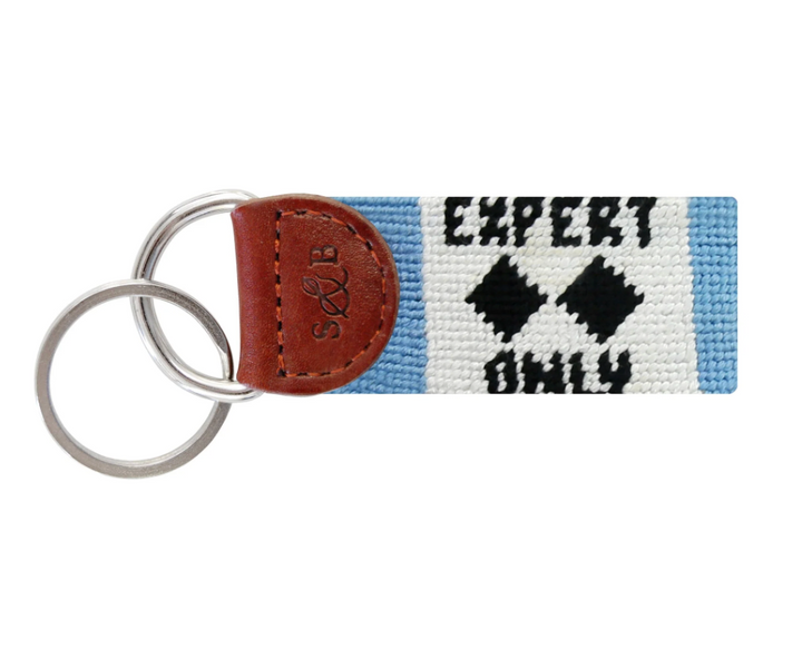 Double Black Diamond Key Fob - Light Blue