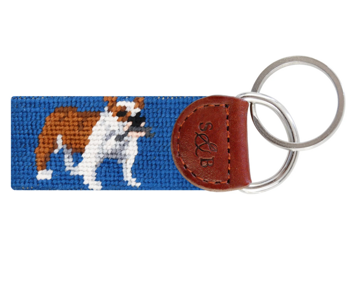 Bulldog Key Fob - Blueberry