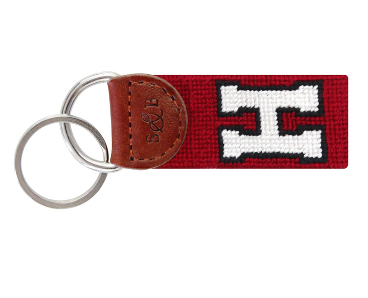 Harvard H Key Fob - Garnet