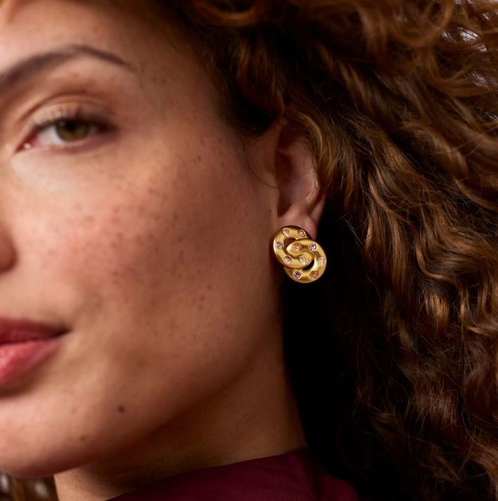 Rainbow Infinity Earring - Shades of Jade