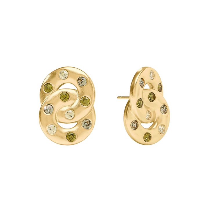 Rainbow Infinity Earring - Shades of Jade