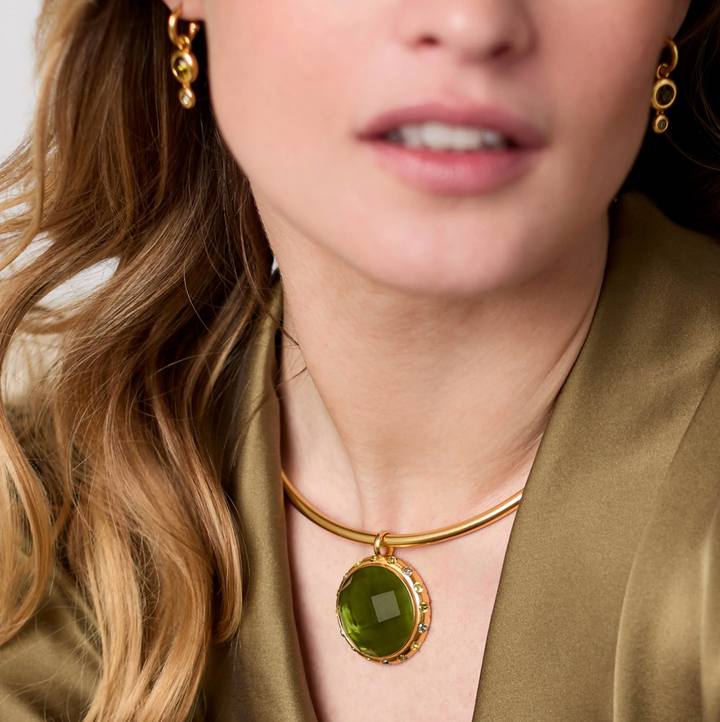 Rainbow Statement Necklace - Iridescent Montana Blue