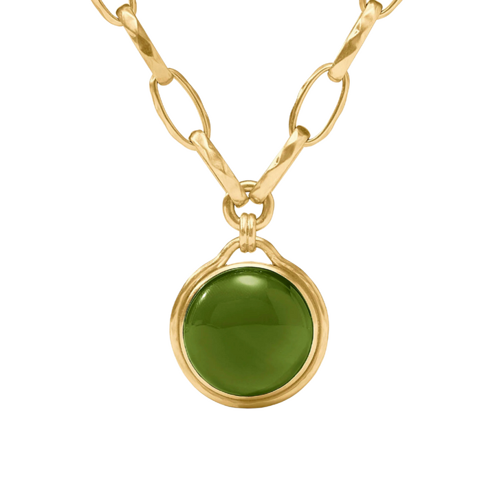 Solara Statement Necklace - Iridescent Palmetto Green