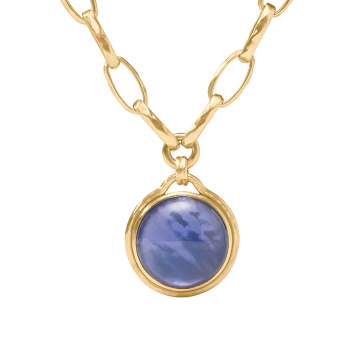 Solara Statement Necklace - Iridescent Tanzanite Blue