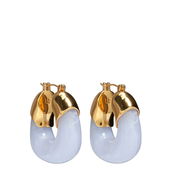 Organic Hoop - Marbled Blue Lace