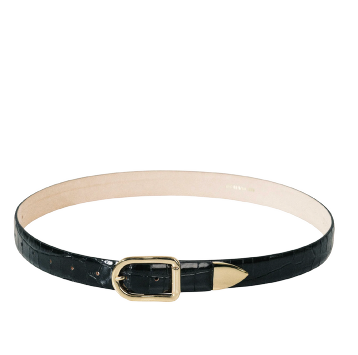 Mija Croco Tip - Black Croco/Gold
