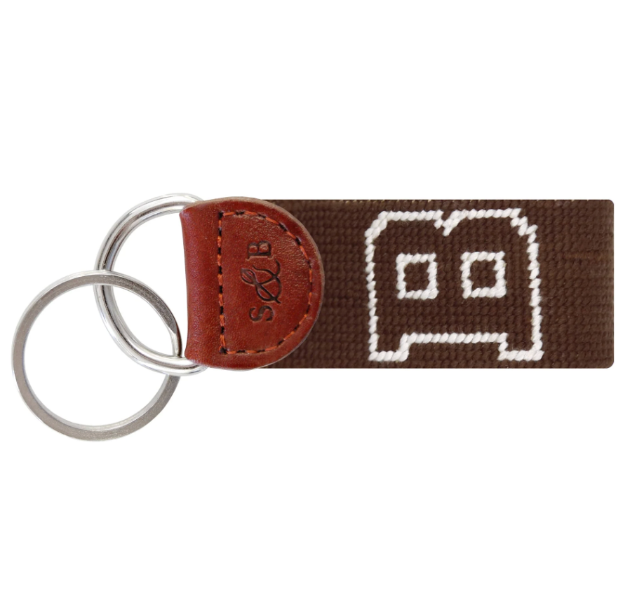 Brown B Key Fob - Dark Brown