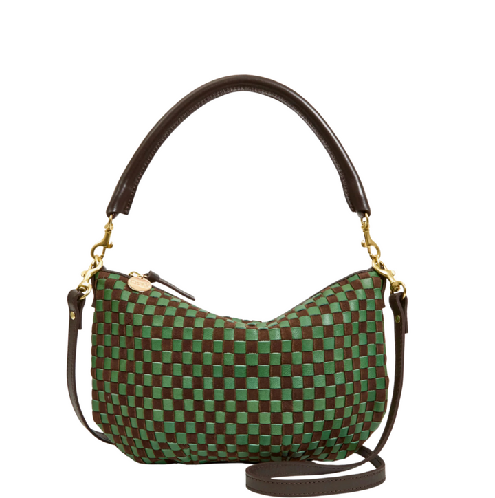 Petit Moyen Messenger - Deep Pine/Chocolate Woven Checker
