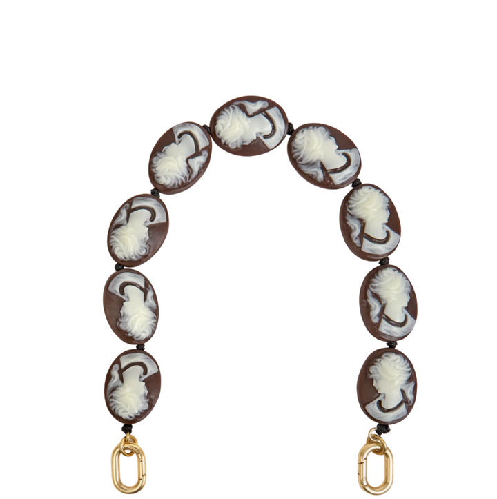 Shortie Strap - Brown/Cream Cameo