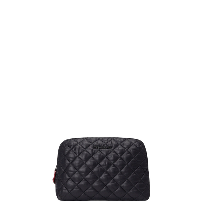 Medium Double Zip Cosmetic - Black