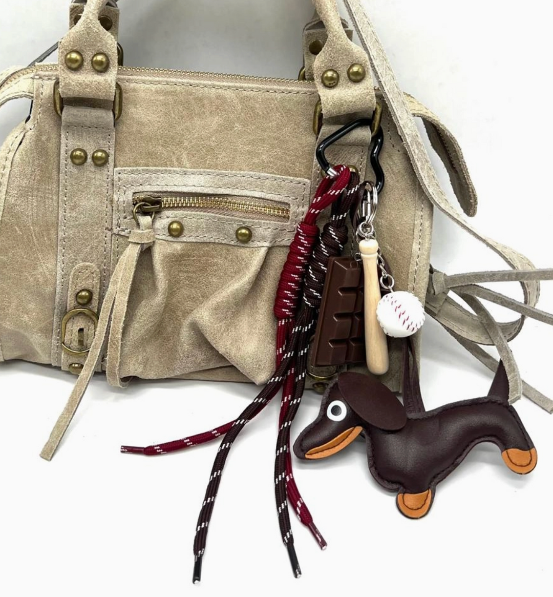 Dog Bag Charm - Brown