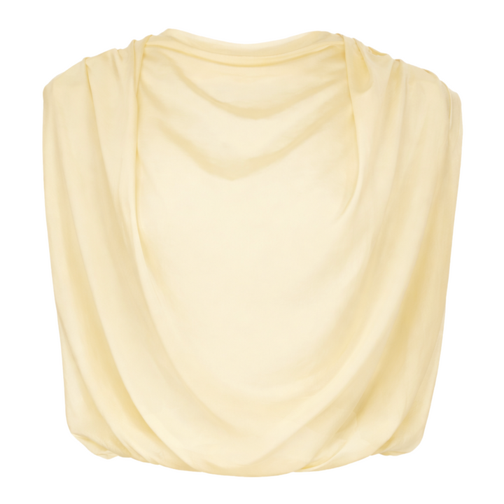 Bobi Draped Shell Top - Buttercream