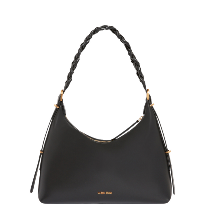 Small Jess Leather Hobo Bag - Black