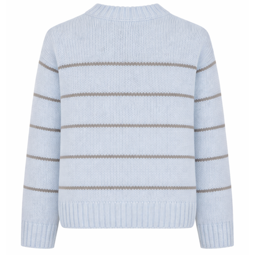 Paige Striped Pullover- Flannel