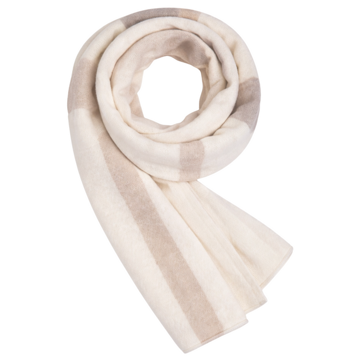 The Cashmere Travel Wrap - Wheat Block