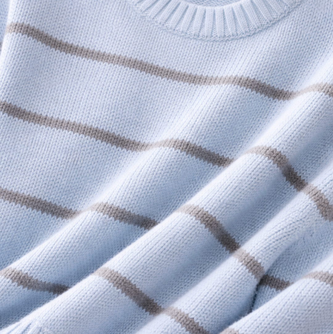 Paige Striped Pullover- Flannel