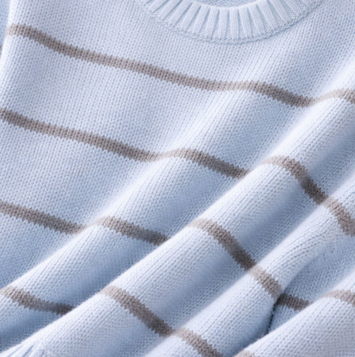 Paige Striped Pullover- Flannel