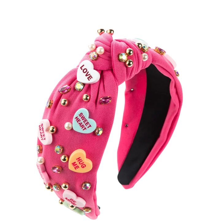 Heart Headband - Hot Pink