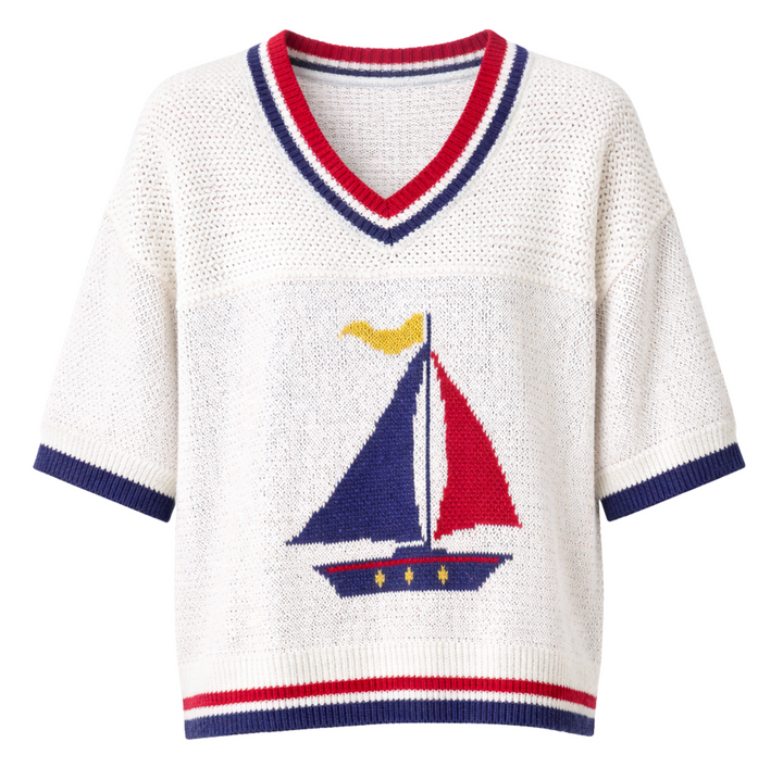 Sailing V Neck Sweater