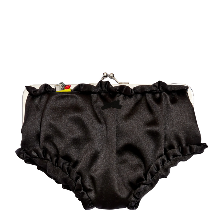 Undies Pouch - Black Satin
