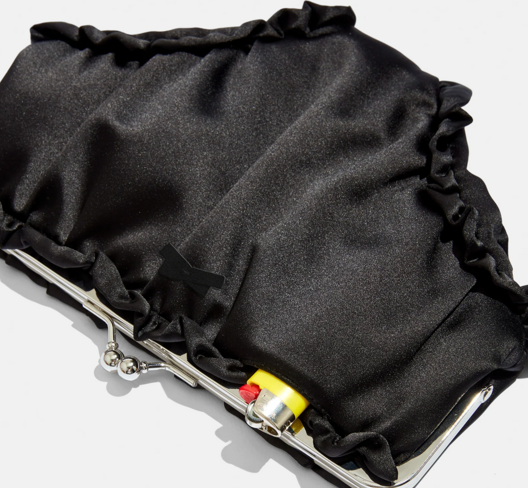 Undies Pouch - Black Satin