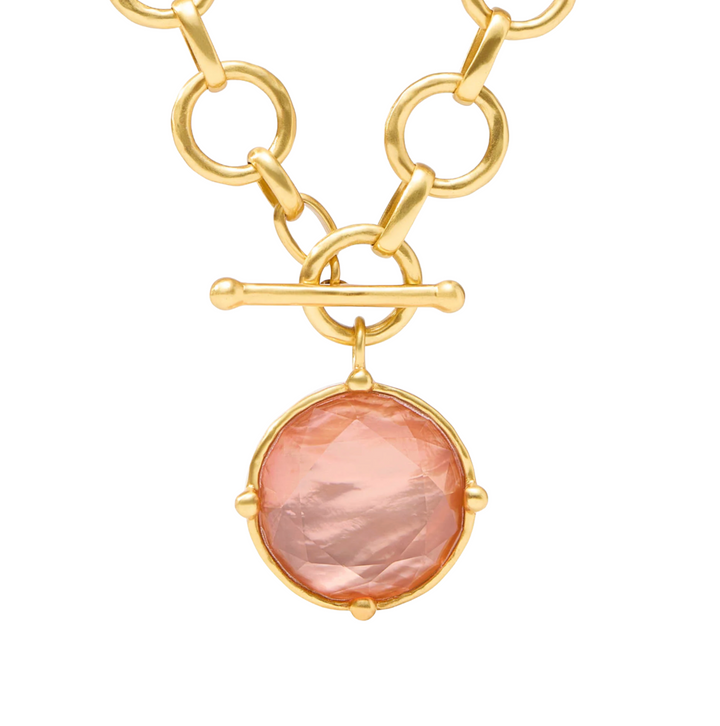 Honeybee Statement Necklace - Iridescent Melon