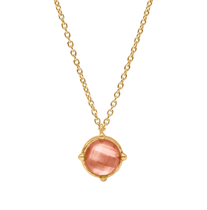 Honeybee Solitaire Necklace - Iridescent Melon