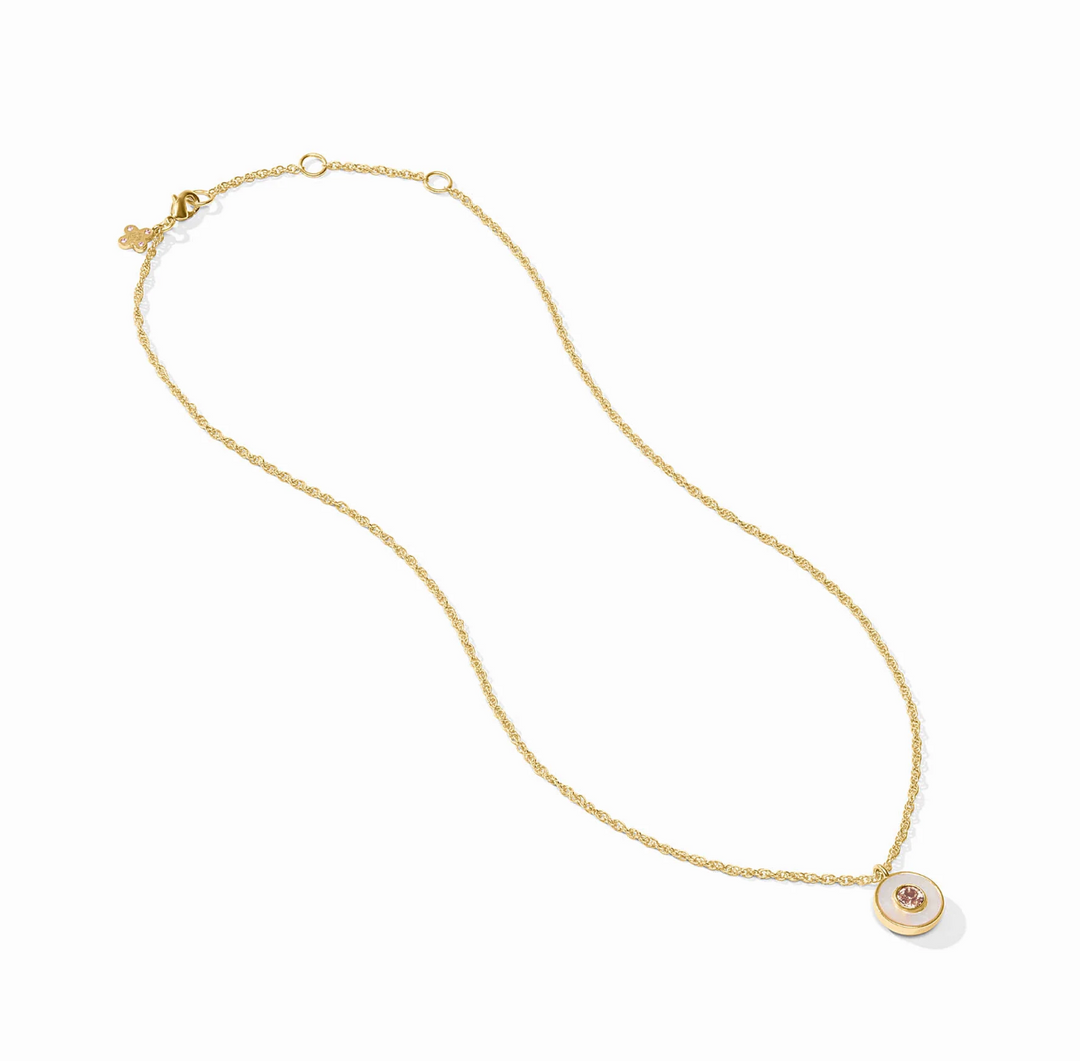 Colette Circle Delicate Necklace - Champagne